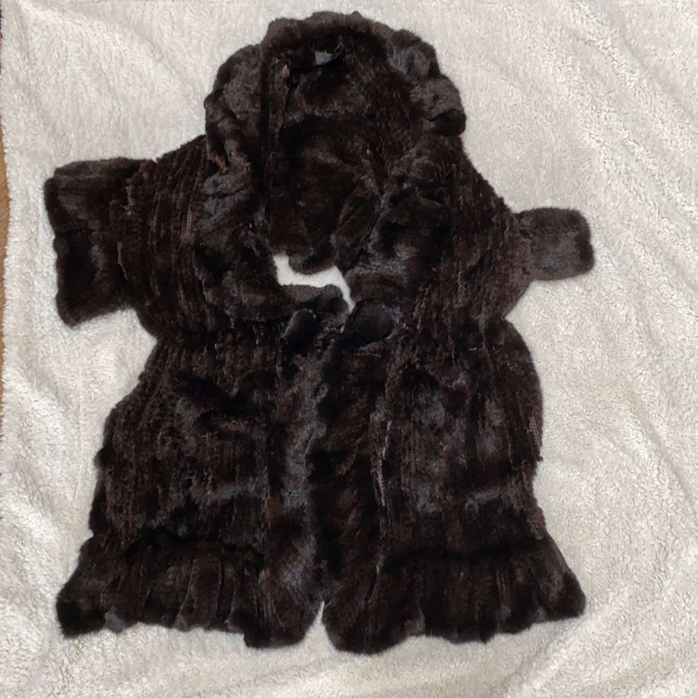 Belle fare mink fur wrap shawl / vest